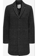 Palton Barbati Only&Sons Onsjaylon Check Wool Grey Pinstripe /Black
